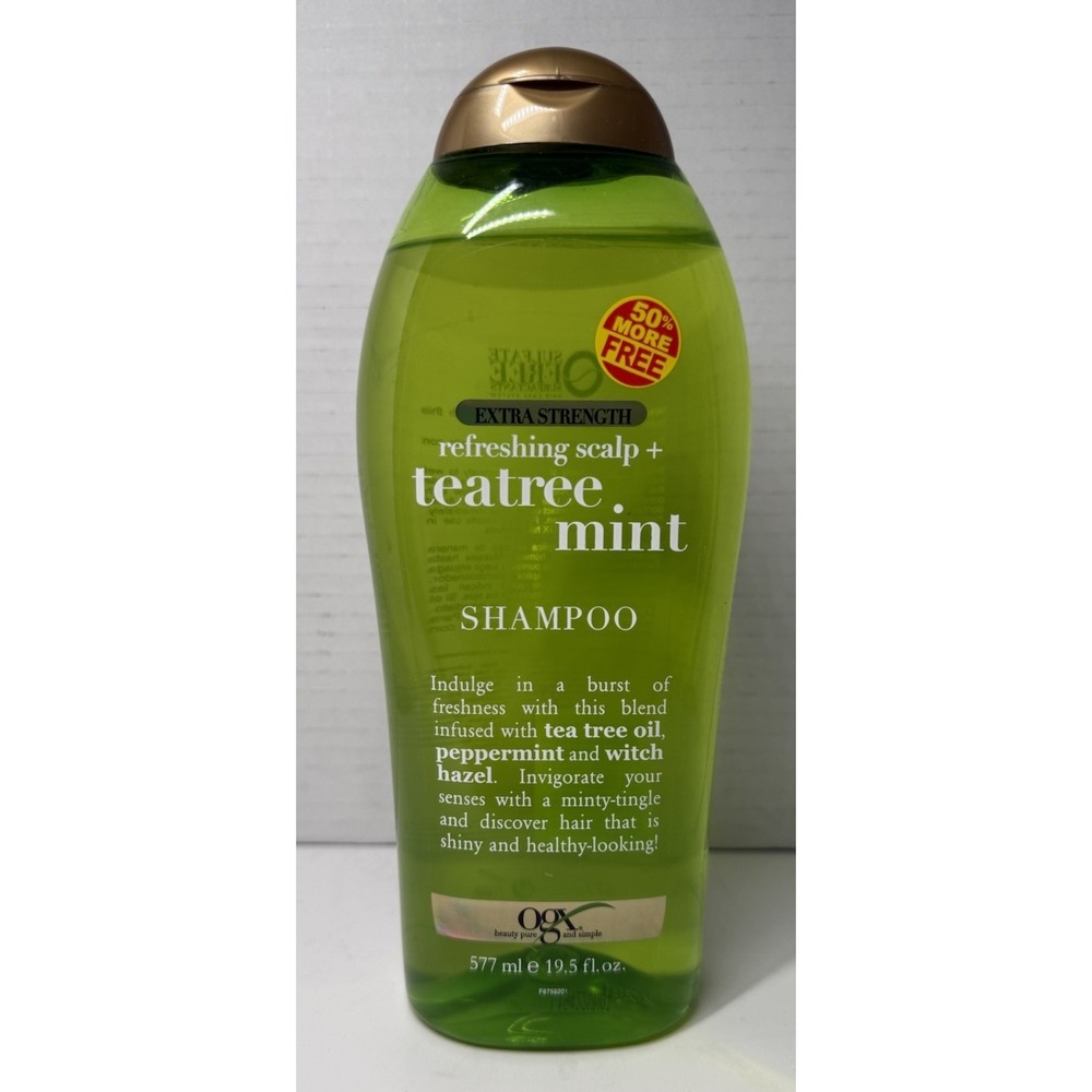 New OGX Extra Strength Refreshing Scalp+ Shampoo, Teatree Mint 19.5fl Oz